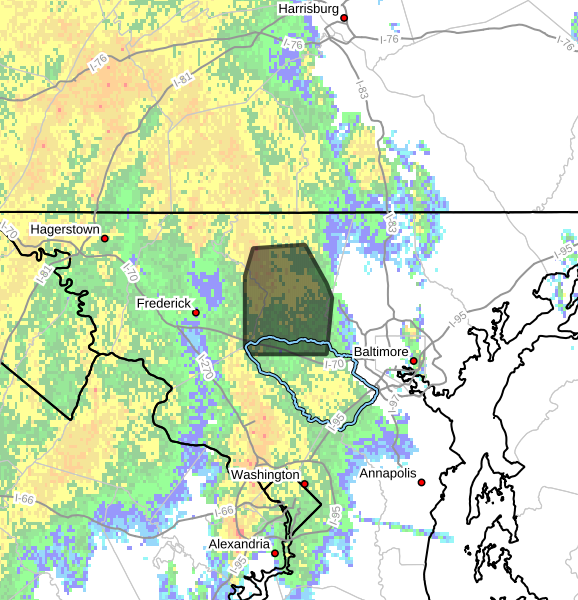 HoCoGov's tweet photo. WX ALERT: @NWS_BaltWash has issued a FLOOD WARNING for central, north central &amp; northern MD, incl' #HoCoMD, specifically the #WestminsterMD, #MountAiryMD, #SykesvilleMD, #WoodbineMD &amp; #LisbonMD areas, til 10:45 am, 8/9. Remember, if u come upon a flooded rd, #TurnAroundDontDrown. https://t.co/bB3MktyBRQ