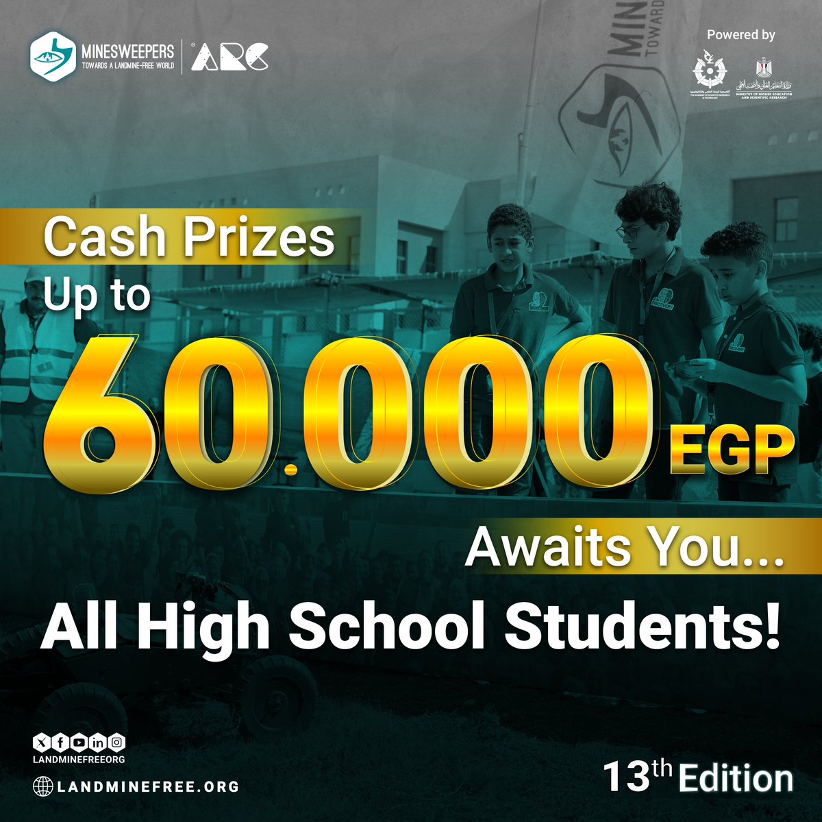 Compete for Cash Prizes at the 13th Minesweepers Competition!💵

Don’t miss your chance to win big and make an impact.
Register today before the deadline!✌️
landminefree.org/registration/

#ARC24 #ARC #Minesweepers