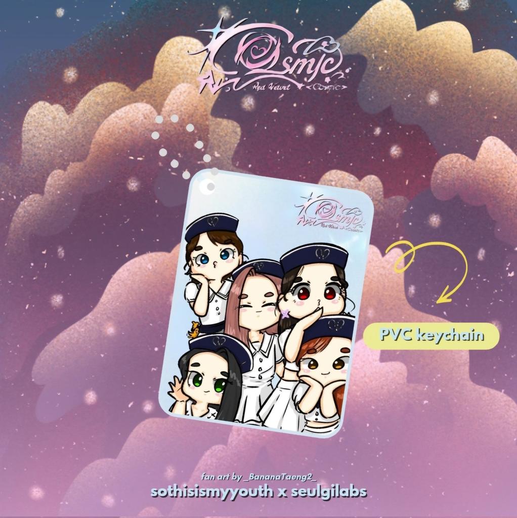 COSMIC MICROFIBER CLEANER &amp; PVC KEYCHAIN

Fan art by <a href="/_BananaTaeng2_/">바나나Q✏️ | open for commissions 😗</a> 

See you on September 14! 👋🏻

#RedVelvet 
#IRENE #SEULGI
#WENDY #JOY #YERI