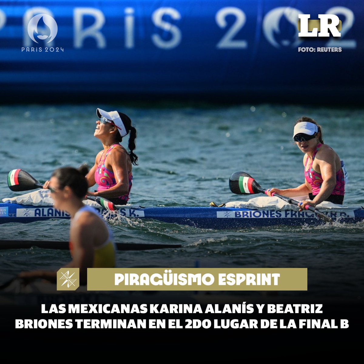 LaRazon_mx's tweet photo. #París2024 | ¡Entre las mejores del mundo! 🇲🇽 Karina Alanís (@KariAlanis)  y Beatriz Briones (@russa_briones) cierran en el 2do lugar de la final B.

>> https://t.co/Fwyk8zkazM https://t.co/NiPRaThtKp