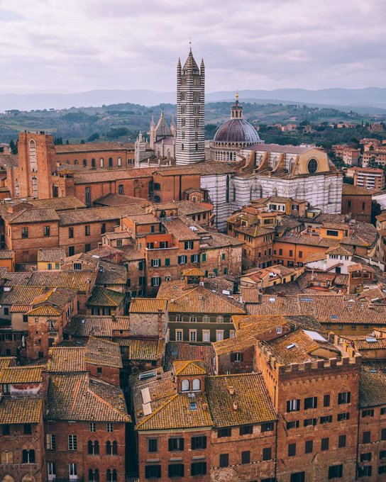 CultureExploreX's tweet photo. 4. Siena, Italy

Siena is all about medieval elegance, with its stunning Gothic cathedral and the famous Piazza del Campo. 

The city’s winding streets and preserved buildings make it feel like a step back in time. https://t.co/xXohvwXsVr