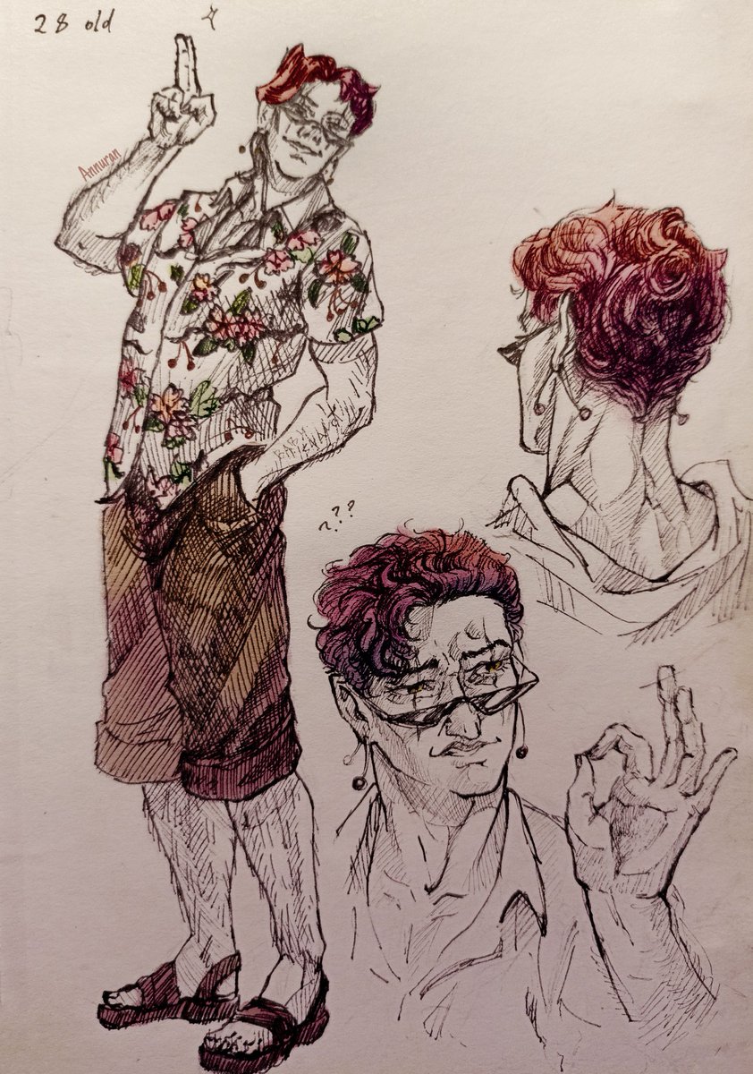 _Annuran's tweet photo. Day... 5?? - clothes swap
Yes, in part 4 Nori wears a Hawaiian shirt and is a completely informal boy💅🏼
And yes, i love his brown eyes in the manga
#jotakakweek2024 #jotakak #noritars https://t.co/WyQK2C7kjX