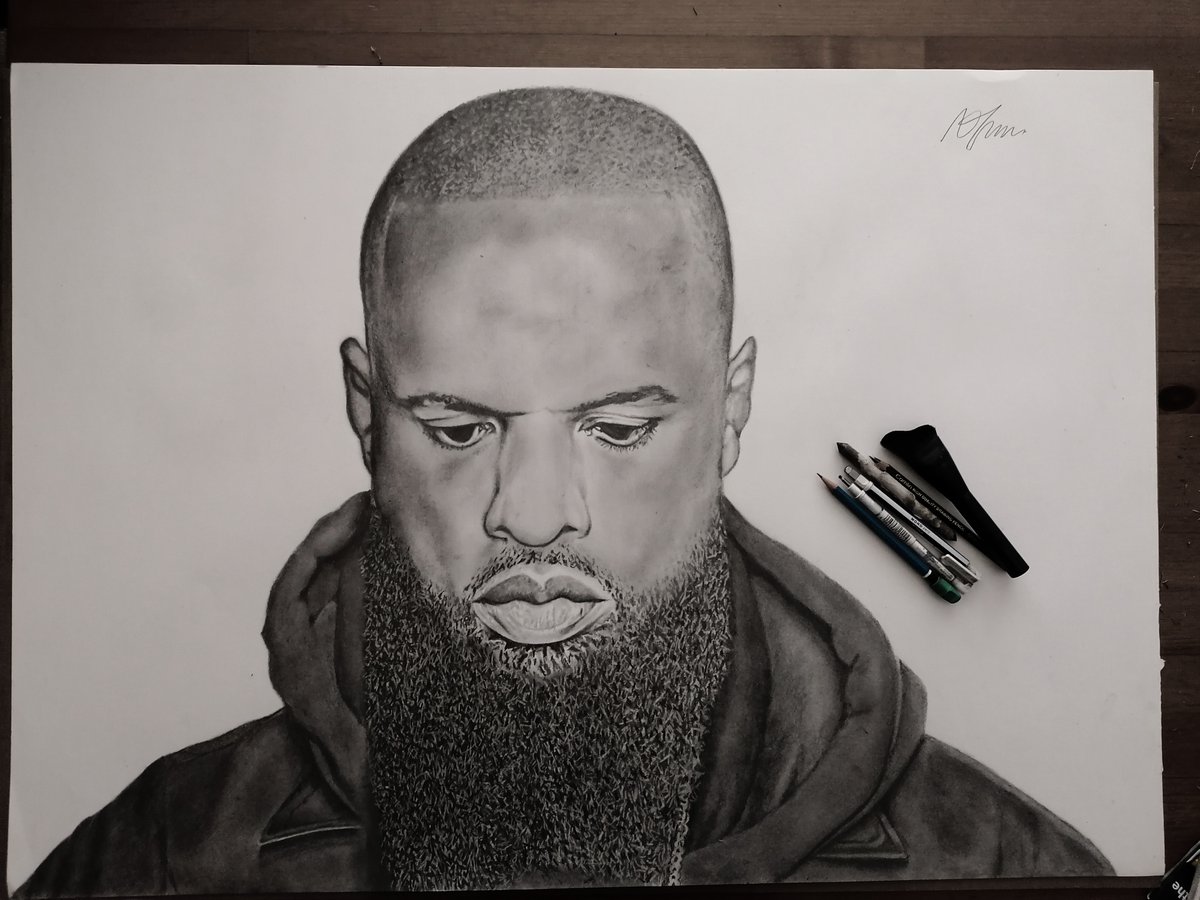 Slim Thug drawing completed ✏ Graphite on A1 paper #slimthug #slimthugga #bosshoggoutlawz #hyperrealisticart #portraitdrawing