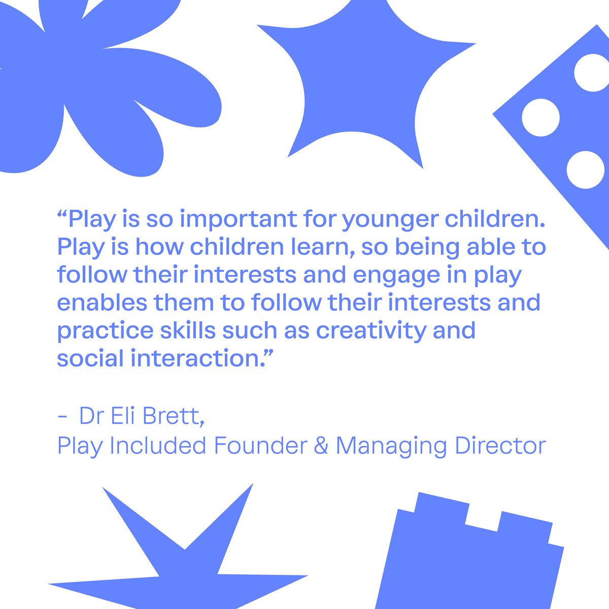 Why is #play so important for younger children? 🤔

Our Managing Director and Child Psychologist, Dr Eli Brett, explains how play helps children to develop key emotional and social skills 👇