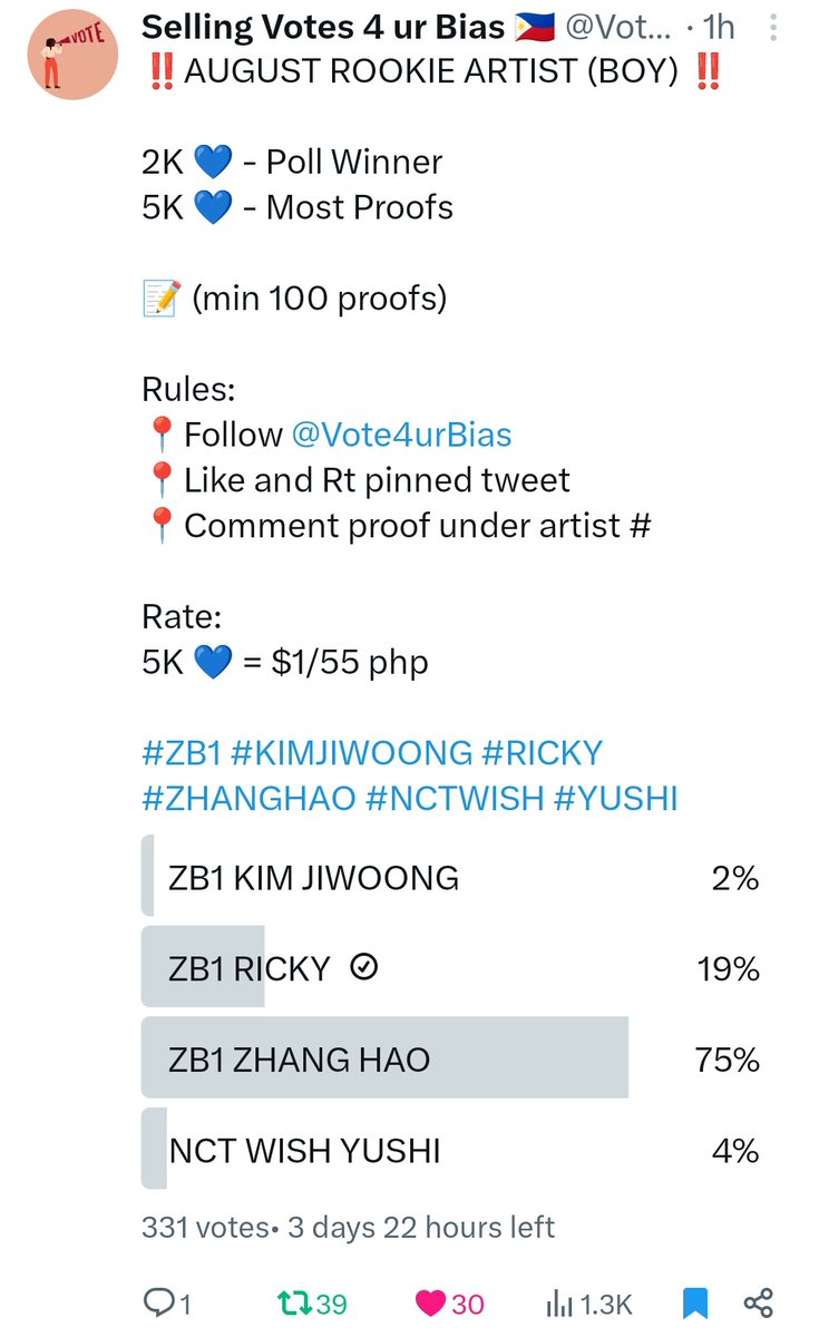 ardornz's tweet photo. @Vote4urBias for #RICKY #ZB1 https://t.co/Oo4DkyrlHw