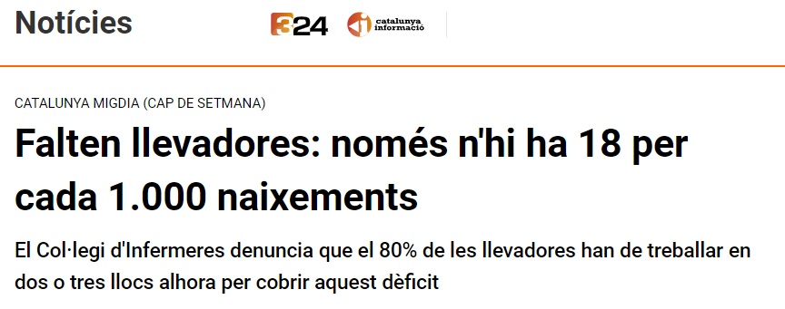 lobservatoridsr's tweet photo. 📢La situació de la manca de llevadores segueix sent insostenible.  
🤰La ràtio de llevadores a Catalunya continua sent MOLT BAIXA, i no s'ha planificat bé la manera de cobrir les vacances de les professionals aquest estiu. 
❗️Cal que es prenguin mesures urgents i aviat. https://t.co/gojFNRzHvL