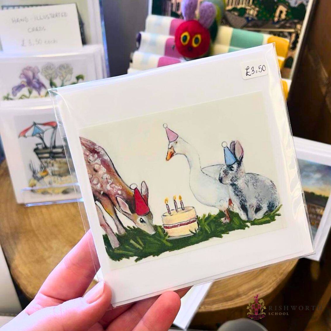 🎨 If you are venturing to the Piece Hall this weekend, look out for the amazing cards designed and painted by our recent Y13 leaver, Phoebe! Phoebe's cards can be purchased at The Handmade Gift Shop.

Well done Phoebe!

#art #alevelart #youngartist #piecehall #rishworthschool