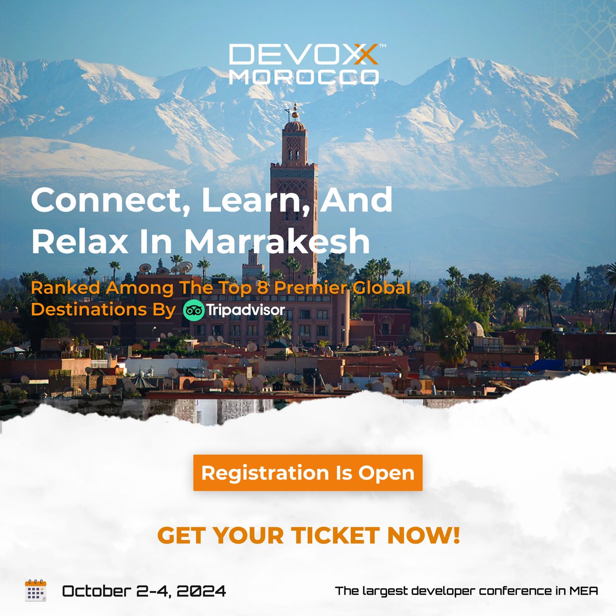 As promised I worked with my friends at #DevoxxMA to bring back a discount code and free tickets 🥳

You can use discount code DVXXMAASGHI at checkout for 15% off.

I have 3 x free Full 3 days access tickets to the conference. I will be distributing them once per week between now