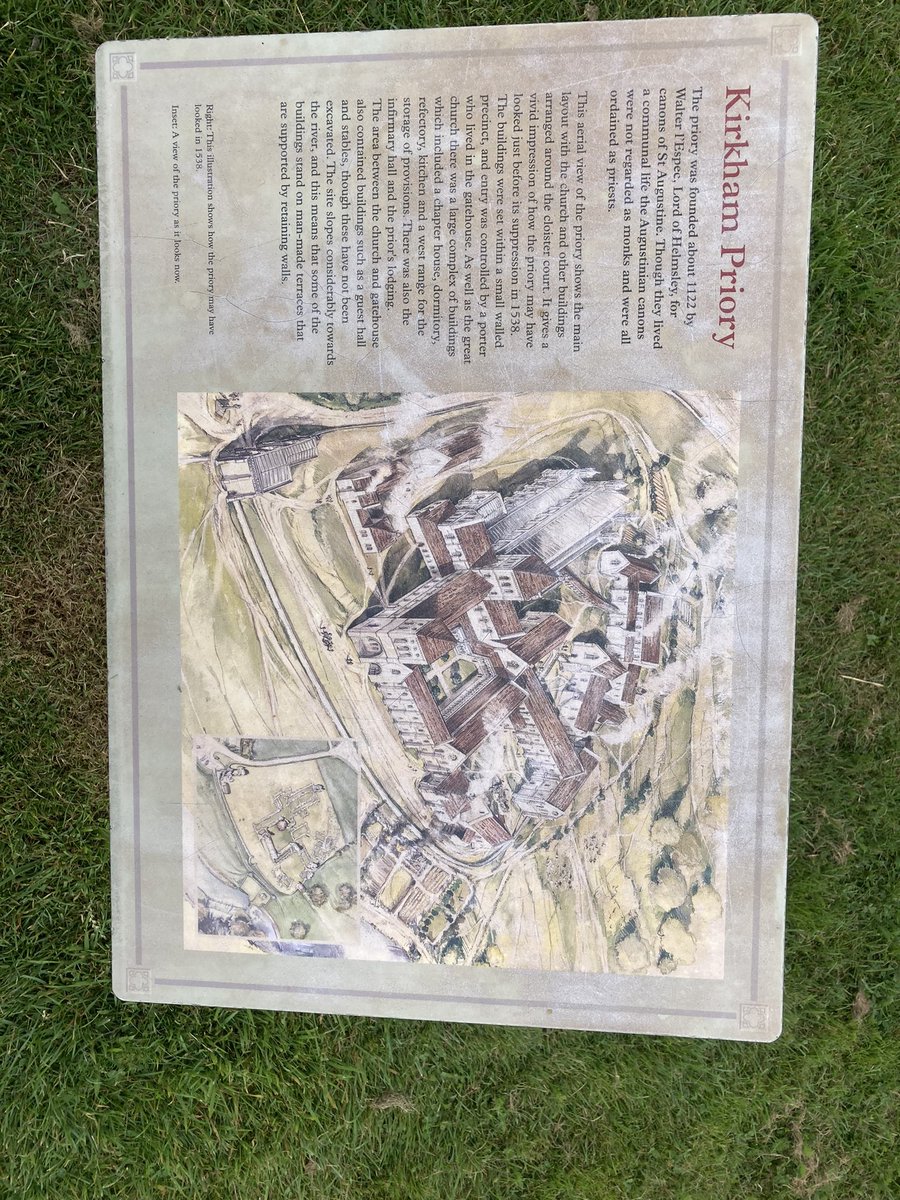 Howardian_Hills's tweet photo. A trip to @EnglishHeritage Kirkham Priory today to discuss ideas to improve site  access for people with limited mobility. Lovely views across the River Derwent and a look at ‘one of the finest monastic drains in Northern England’ https://t.co/Rb8QSxb8s5