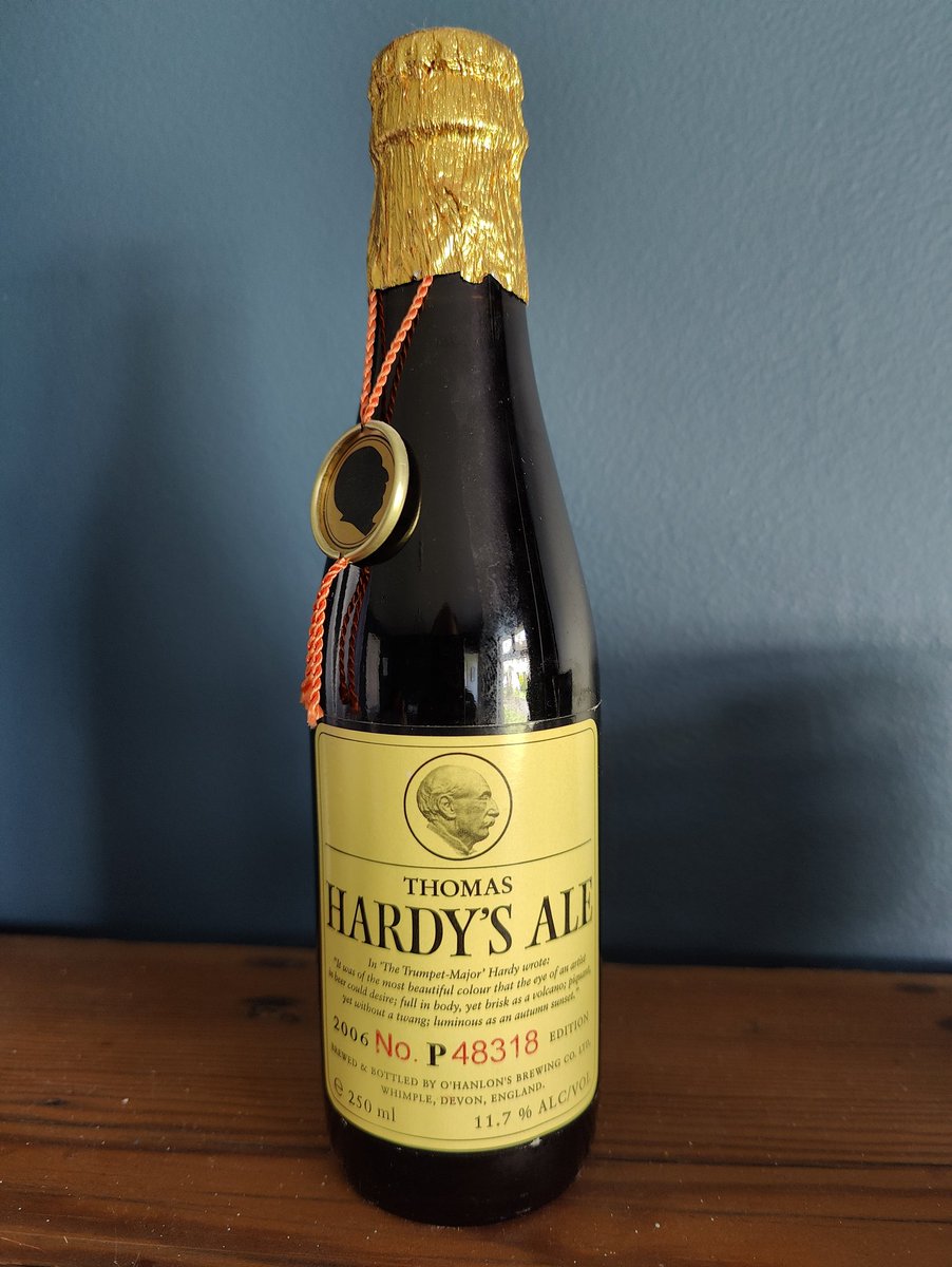 I put this 2006 vintage Thomas Hardy ale aside to give to our daughter when she turned 18... that day has come. Where did those 18 years go ??