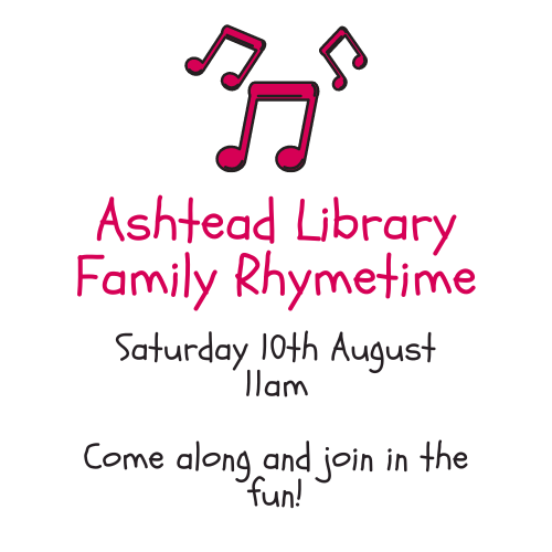 Tomorrow at Ashtead Library. See you there!
<a href="/SurreyLibraries/">Surrey Libraries UK</a>