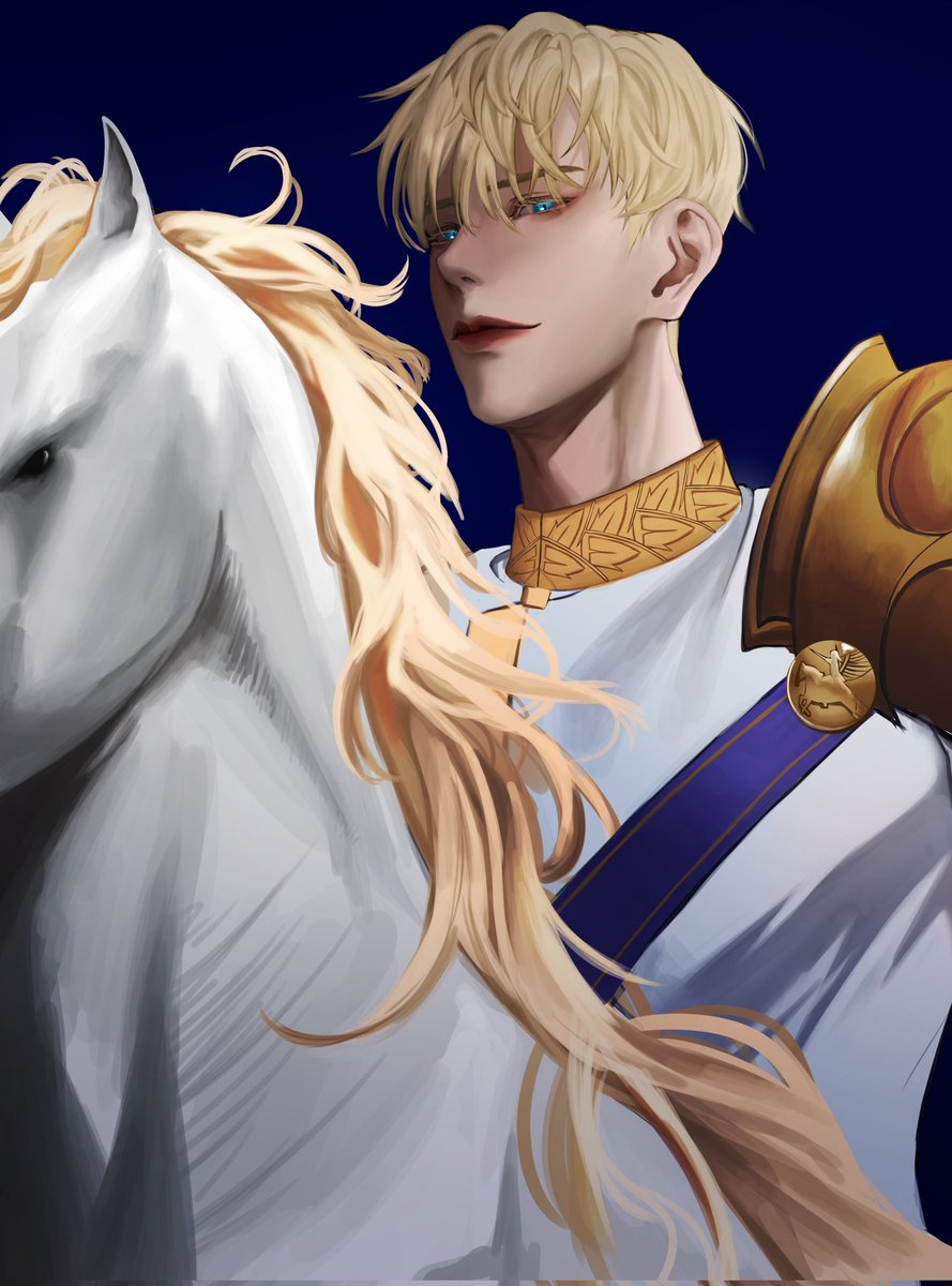 #콕카스_장르바꾸기_합작 
네이버웹툰 윈드브레이커 오웬 나이트를 판타지 속 진짜 나이트로 바꿔봤어요