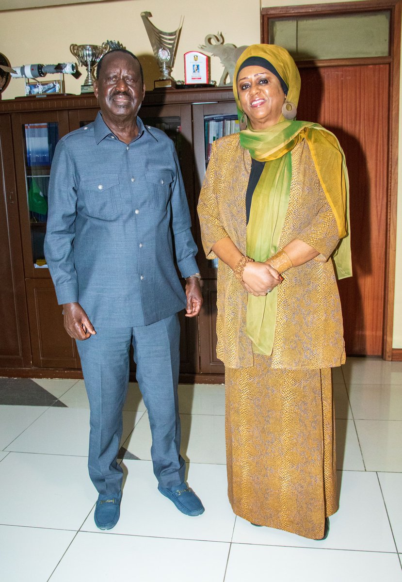 RailaOdinga's tweet photo. Glad to have discussed key issues regarding our continent with @FawziaYusufAdam, former Somalia Foreign Affairs Minister. Grateful for her support in my bid for AUC Chair. Wishing her all the best as she continues to champion Africa’s progress. https://t.co/Mj66M7D94A
