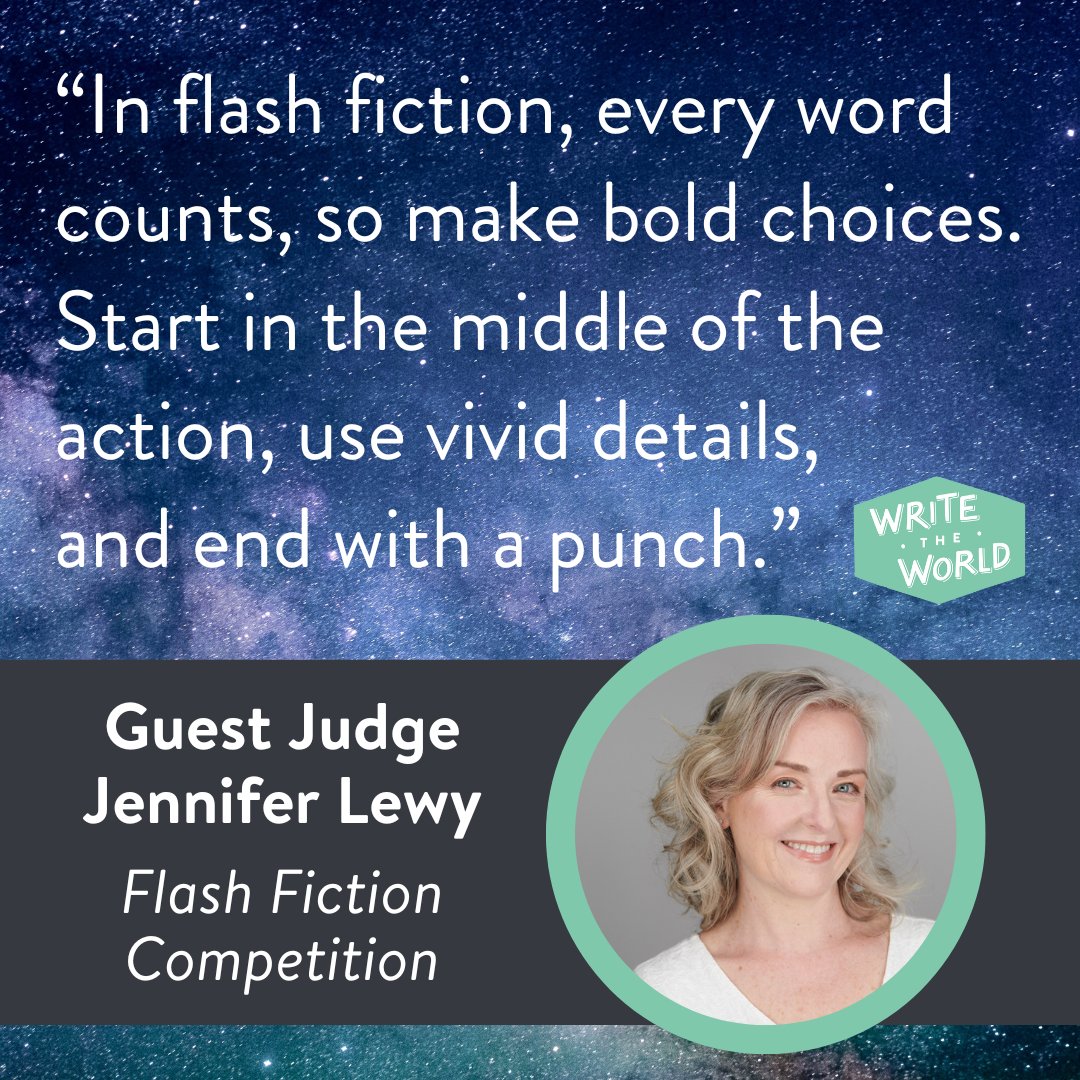 Write_the_World's tweet photo. We spoke with Guest Judge Jennifer Lewy about AI tools, her unusual career path into becoming a writer, and her advice for the Flash Fiction Competition. Read it at https://t.co/9XRCqaVOqP!
#FlashFiction #Fiction #Prose #Narrative #Story #MicroFiction #GetWriting #WritingTips https://t.co/lCNbLTE2hV