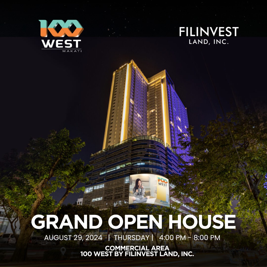 Michela277's tweet photo. Discover Your Dream Home at Filinvest's Grand Open House!

Explore flexible payment terms, low monthly down payments, discounts, and more!

Join us on Thursday, August 29, from 4:00 PM to 8:00 PM at the 100 West by Filinvest Land, Inc.

We look forward to seeing you there! https://t.co/K4xgzrzQrs