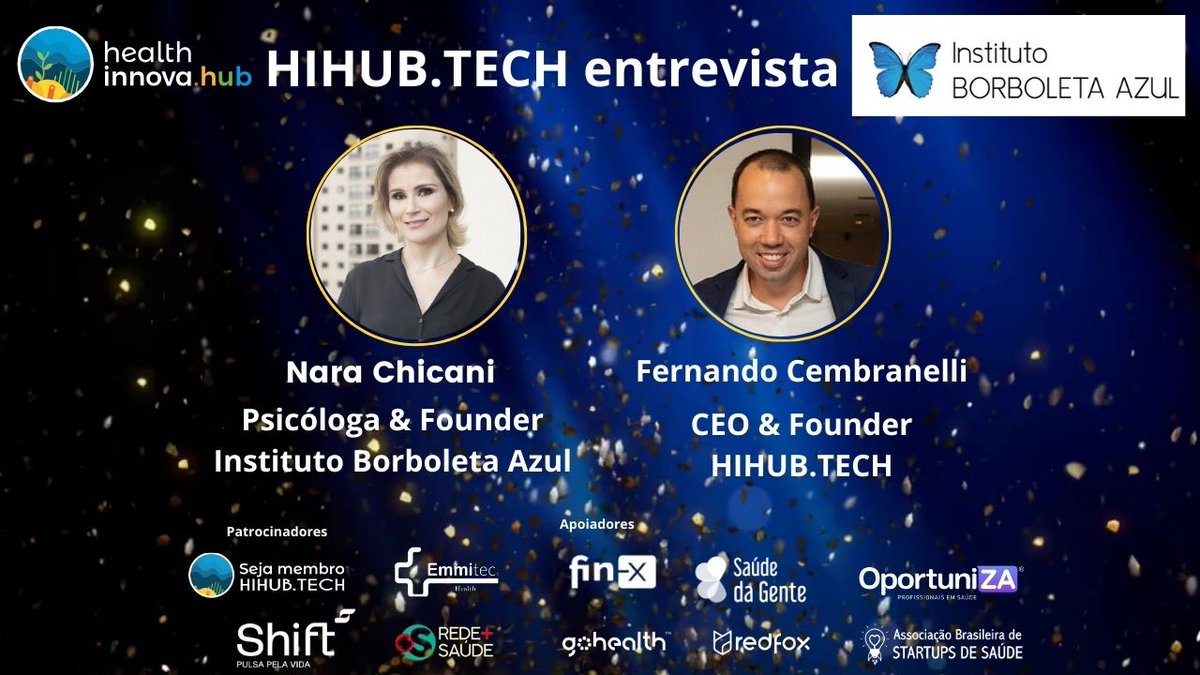 Instituto Borboleta Azul e a Importância do Acesso à Saúde Mental, Nara Botelho Chicani Entrevistada HIHUB.TECH🌎Líderes Inovadores♾️Saúde🧬

Conheça, Seja Voluntário e APÓIE o Instituto Borboleta Azul:
youtu.be/NN73mhyWSxE