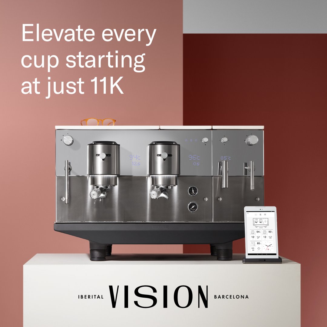 At Iberital, we facilitate access to all coffee businesses to machines of great efficiency and performance ––in other words, VISION. The best part? You can get it starting at only 11.000 €!
Contact us for more info at iberital.com/en/contact/