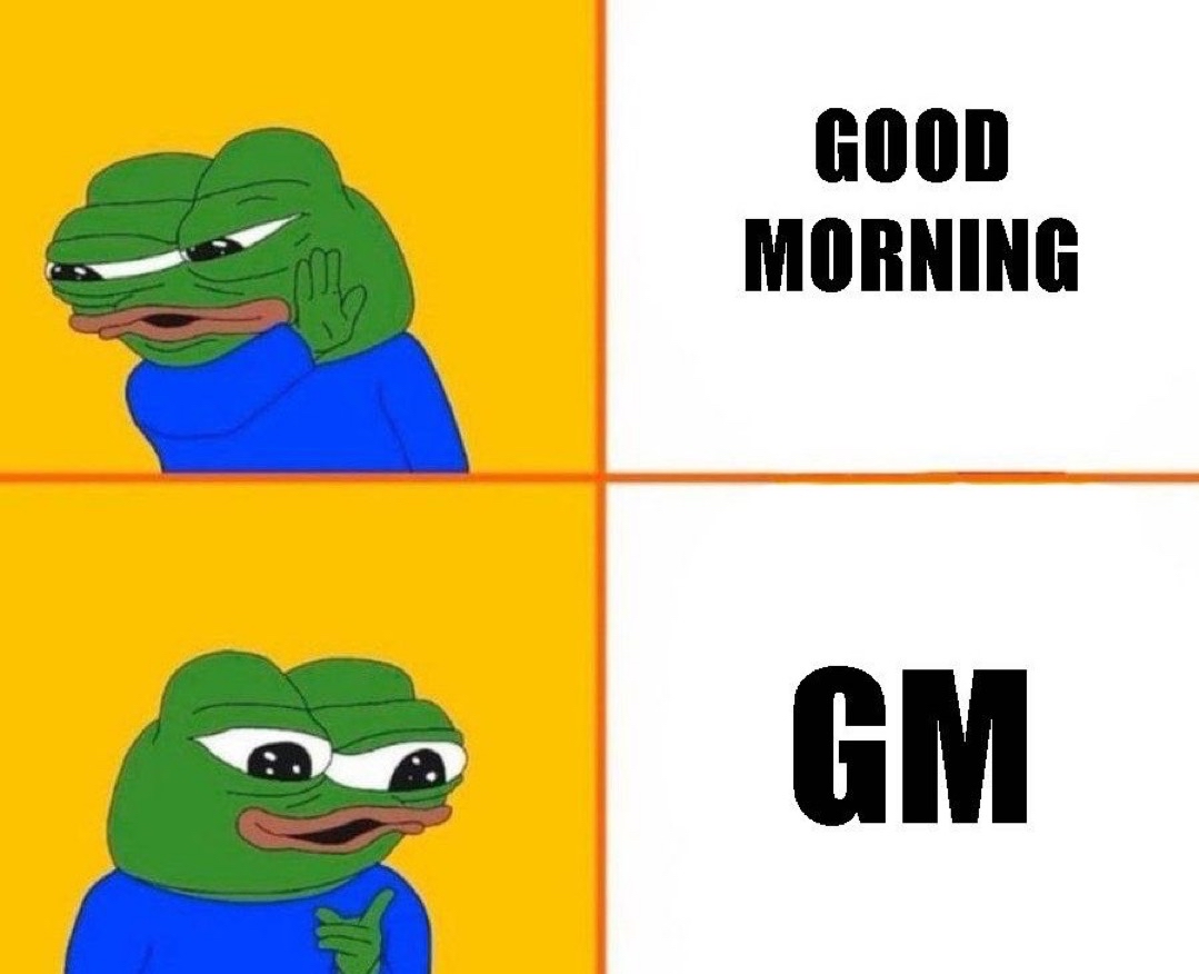 GM from $PEPE of $SOL say it back!