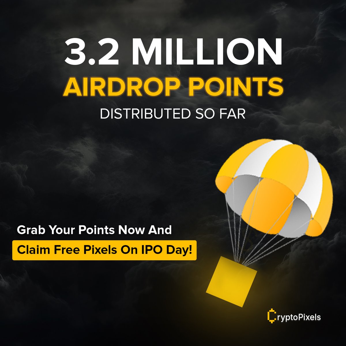 thecryptopixels's tweet photo. 🚀 3.2 Million Airdrop Points Distributed! 🚀

Don't miss your chance to grab points now and secure FREE PIXELS on IPO Day! 🌟

#Crypto #Airdrop #IPO #FreePixels #CryptoRewards