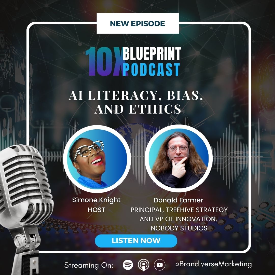 SimoneOnFire's tweet image. Are organizations ready for AI?  AI Literacy, Ethics, and Bias with Data Strategist and Innovation Leader, Donald Farmer - Next up on the 10x Blueprint Podcast. 

Stream Podcast: 1l.ink/T2R7H2C

#AIliteracy #responsibleai #aiethics @donaldtreehive  #datastrategy