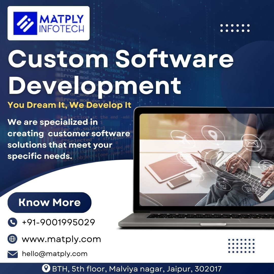 MatplyInfotech's tweet image. Customer Software Development 👌🏻

You Dream It, We Develop It

We are specialized in creating  customer software solutions that meet your specific needs.

📍BTH, 5th floor, Malviya nagar, Jaipur, 302017

#softwaredevelopmentagency #softwarecode #mobileappdevelopment