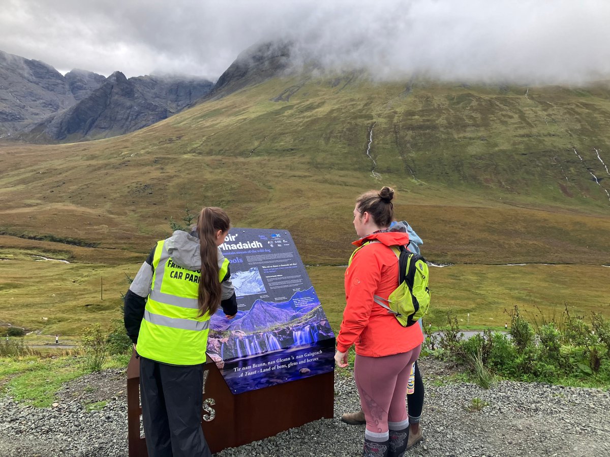 OATScot's tweet photo. A big shout out to our dedicated team at The Fairy Pools Car Park. They go above and beyond. Make sure to say hi. They love a wee chat with visitors.
#FairyPools #carpark #skye #VisitScotland #accessinsfrastructure @Notjustacarpark @notjustacarpark https://t.co/W5WzyVqfaw