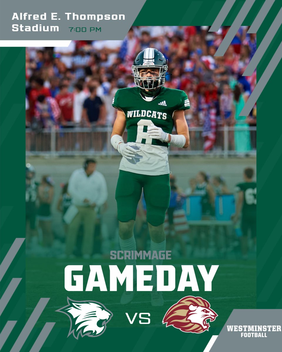 Wildcatfbatl's tweet photo. GAMEDAY! Come out to Alfred E. Thompson Stadium tonight for a 7:00 pm kickoff as we scrimmage @HebronLionsFB! #FAMILY https://t.co/CtMyEUlAiN