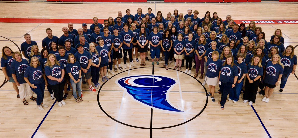 millardcentral's tweet photo. We are excited to have our 7th &amp; 8th graders join our 6th graders today and have all of our Cyclones back in the building! 24-25 is going to be a great year! #cyclONEsUnited https://t.co/gWi3LDSVIH