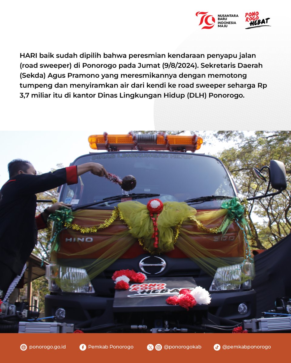 PonorogoKab's tweet image. “Rutenya mengelilingi jalan wilayah kota di Ponorogo,” terang Sekda Agus Pram.

Selengkapnya: ponorogo.go.id/2024/08/09/roa…

#ponorogoHEBAT #ponorogokab #roadsweeper #dlh #lingkunganhidup #sampah