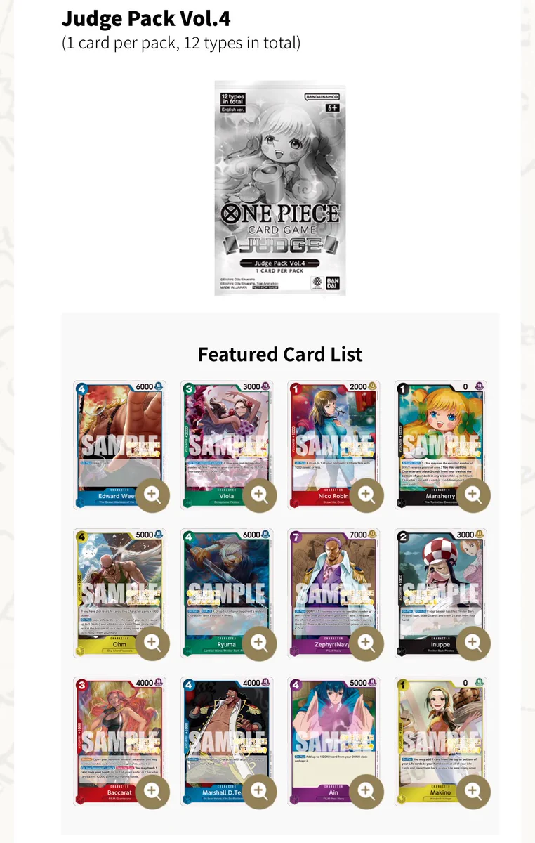one piece card game judge pack Enel (Judge Vol. 6) [One Promotion Cards] 7000 Subtype(s) Zoro-Juurou - OP05-067 - P