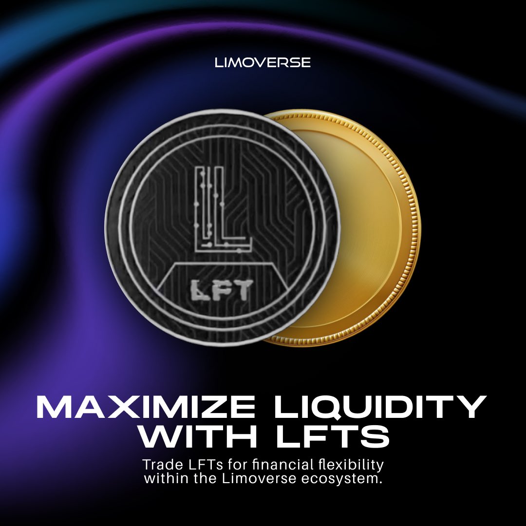 limoverseglobal's tweet photo. Enhance your Liquidity with LFTs! 🚀

Trade #LFTs easily within the Limoverse ecosystem and experience liquidity like never before. Turn your digital assets into tools that give you more control over your financial journey.

Join us and elevate your financial game! 📈 https://t.co/XmwUWPHjt8