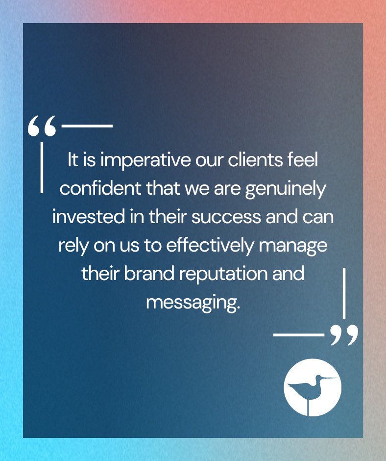 saltwater_pr's tweet photo. In PR, an everchanging industry where narratives and reputations are delicately crafted, client relationships are so important.

Relationships built on trust and transparency is where the magic happens. Swipe to read Megan’s thoughts.

#PRagency #PRservices #MarinePR https://t.co/ylzfj8LfOt