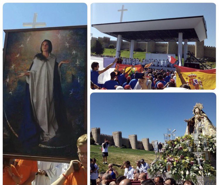FeEspana's tweet photo. Recordamos hoy el 9º aniversario de la misa de clausura y envío del #EEJ, el Encuentro Europeo de #Jóvenes 2015, celebrada frente a la #Muralla de #Ávila, @diocesisdeavila, en el V centenario del nacimiento de #SantaTeresadeJesús
En tiempos recios,
amigos fuertes de Dios. https://t.co/FNWoTesdcw