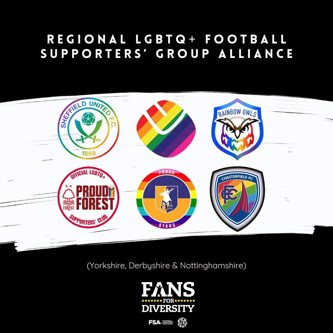 rainbow_blades's tweet photo. The 2024/25 EFL season is here! 

This marks the 2nd season for the Regional Alliance. A support network for LGBTQ+ supporters' groups from local counties.

The Alliance represents groups up & down the football pyramid.

@Proud_Forest - PL
Rainbow Blades - C
@MarchingoutLUFC - C
@LGBT_Owls - C
@ProudStags - L1
@RainbowSpireite - L2

Find out more: https://t.co/NGLnDZZwYo