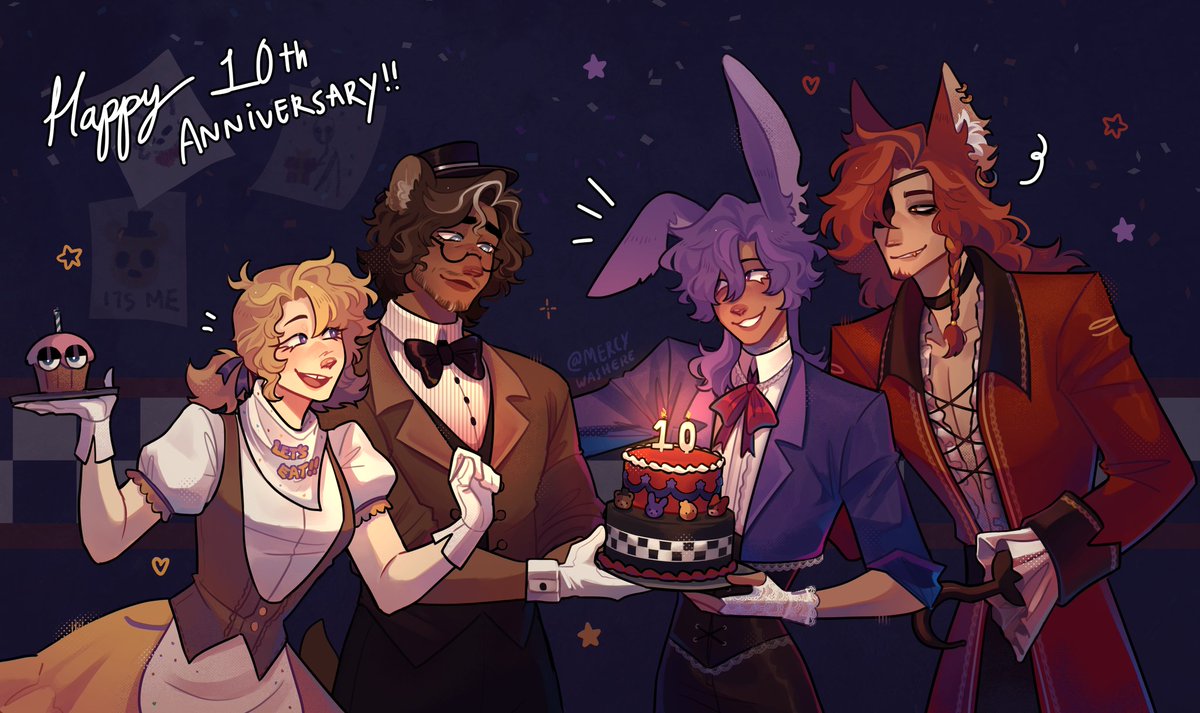 se me olvidó postear a los nenes aquí jj
#FNAF10thAnniversary #FNAF