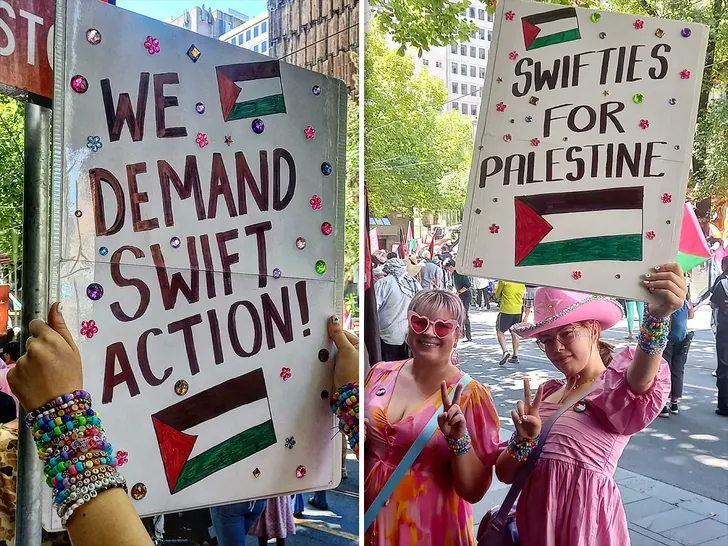 DahliaKurtz's tweet photo. Hey, SWIFTIES FOR PALESTINE!
Congrats! Your campaign worked. You helped globalize the intifada, got your idol's concert cancelled, and almost got 20,000 concert-goers injured and kiIIed.
Taylor Swift is an independent, powerful woman, who even shows her midriff sometimes🫢. The epitome of what your masters despise.
I hope this serves as a wake-up call. But somehow think you'll just dye your purple to bring more meaning to your life, then continue your push to globalize the intifada.
Because what do you know? (You can take that as rhetorical — or not — since your answer will likely be quite limited anyway.)
Don't worry. It's not all your fault! Maybe next time Taylor shouldn't donate money to "Gaza."