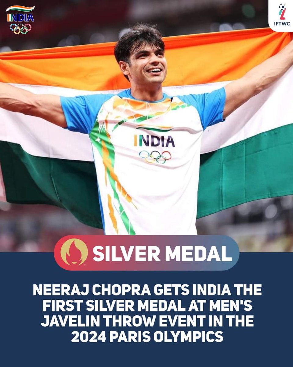 SheringPhurpa's tweet image. Our pride @neerajchopra secured the the first Silver 🥺❤️  🇮🇳                                      #Congralutation                                             #Paris2024