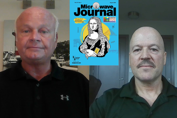 MWJeditor's tweet photo. Microwave Journal editors Pat Hindle and Eric Higham cover the August @eumweek 2024 and #mmWave themes issue articles, industry news and events. https://t.co/1eWsBa8MvL https://t.co/mVLRXF9seP