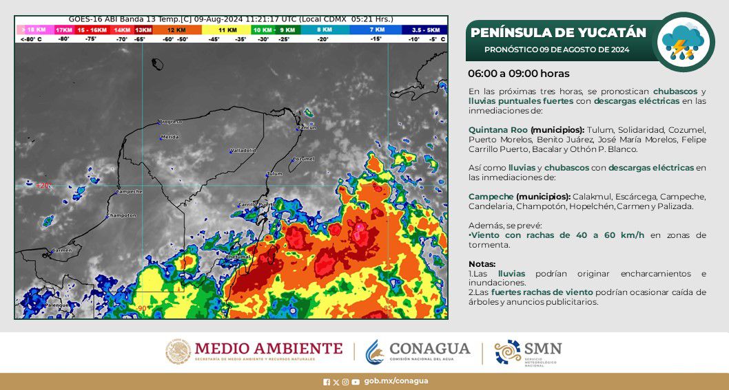Mara Lezama (@maralezama) on Twitter photo Quintanarroenses se prevé la formación de una zona de baja presión cerca de las Antillas Menores, que INCREMENTA 🟠 a 60% su probabilidad para desarrollo ciclónico en 7 días.
Además, en las próximas horas, se pronostican chubascos y lluvias puntuales fuertes ⛈ con descargas Quintanarroenses se prevé la formación de una zona de baja presión cerca de las Antillas Menores, que INCREMENTA 🟠 a 60% su probabilidad para desarrollo ciclónico en 7 días.
Además, en las próximas horas, se pronostican chubascos y lluvias puntuales fuertes ⛈ con descargas