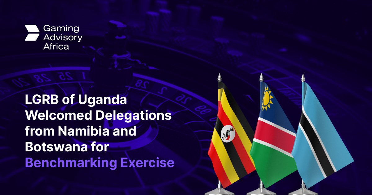 igamingadvisory's tweet photo. The National Lotteries and Gaming Regulatory Board of Uganda recently hosted delegations from Namibia and Botswana for a benchmarking exercise on managing a National Lottery. The meeting with the Gaming Board of Namibia concluded with a signed MOU for future collaboration. 🤝 https://t.co/dZbXD52MYa