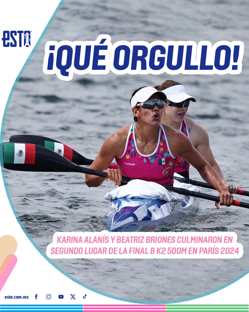 estoenlinea's tweet photo. ¡ENHORABUENA!👏

Nunca fue un camino fácil pero nadie dijo que lo fuera, lucharon hasta el final y terminaron entre las mejores 10, ¡gracias @KariAlanis y @russa_briones por poner en alto el nombre de México!🇲🇽

👉 https://t.co/gZJRiwDEoK

#ESTOenParís #JuegosOlímpicos #París2024 https://t.co/bdsjUmBXKI