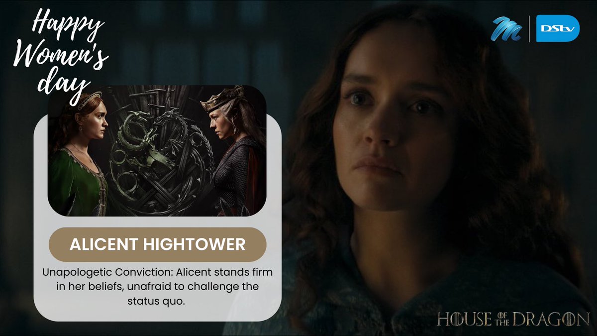 MNet's tweet image. May you be as bold as Rhaenyra, resourceful as Alicent, and as unapologetic as the women who inspire us everyday. 🔥👸 

Catch Up the entire season of #HOTDS2 on @DStv or #DStvStream: bit.ly/4fzGBkp and let the dragon fire fuel your inner strength.