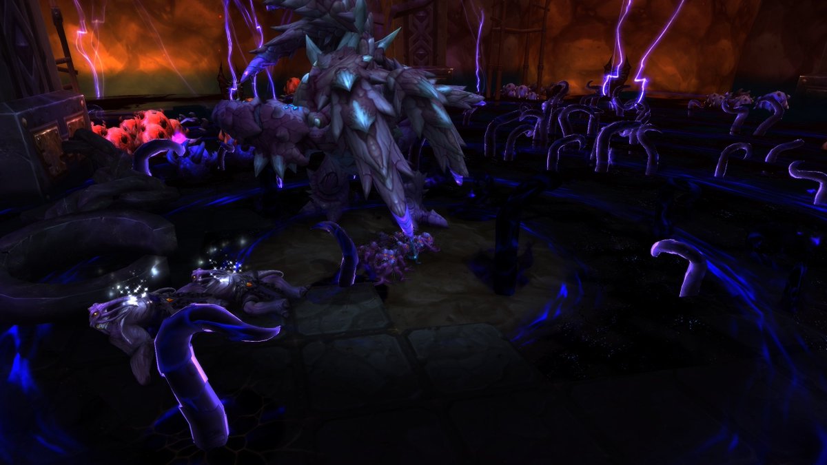 Portergauge's tweet photo. The new visuals for Grim Batol are *really* good, not only interms of being really well telegraphed but also using the existing models in the game really nicely to fit the modern version of what the old dungeon was going for https://t.co/JhYD4BkPnX