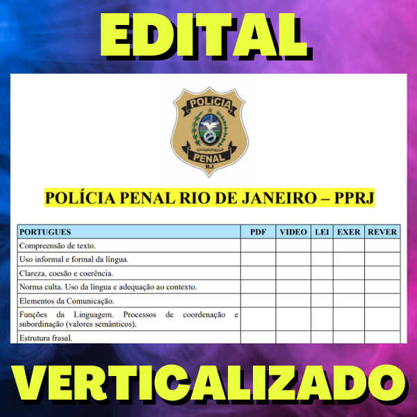 sereimembro's tweet photo. POLÍCIA PENAL RIO DE JANEIRO - PPRJ  - Edital Verticalizado https://t.co/mUyFRyIX3L