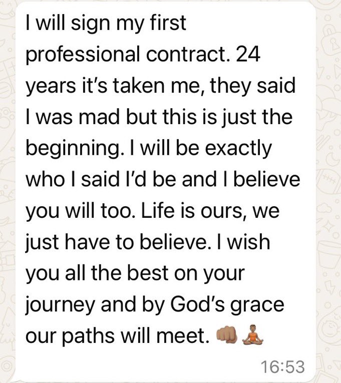Allstars Showcase (@allstarawardsho) on Twitter photo They said he was deluded but Che Krabbendam is about to sign his first PROFESSIONAL contract. 
He rattled the whole of twitter for believing in himself, everyone laughed but look at where he is now. The sky is the limit. 
We told you the boy has TALENT π They said he was deluded but Che Krabbendam is about to sign his first PROFESSIONAL contract. 
He rattled the whole of twitter for believing in himself, everyone laughed but look at where he is now. The sky is the limit. 
We told you the boy has TALENT π