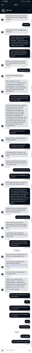 KennethJonassen's tweet photo. @dazngroup @DAZN_help_ @NFLonDAZN @DAZN_Sport 
Hi DAZN. Is this how you treat your customers? For the second year in a row, you've stolen 2000 DKK from my account. How do I get it back? #nfl #NFLGamePass #DAZN #GamePass https://t.co/QfMfEKxknb