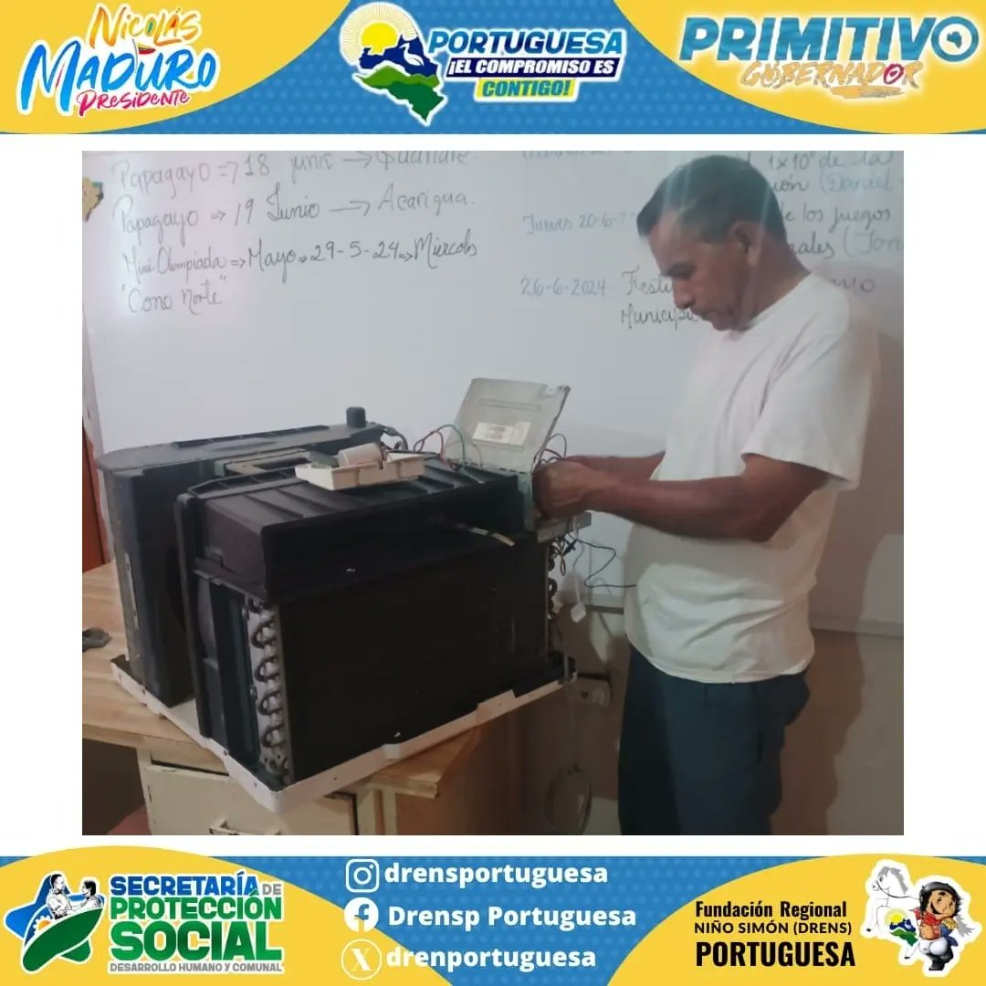 Se realizó evaluación técnica al equipo de aire acondicionado de la oficina de presidencia, para ejecutar su reparación y ponerlo en funcionamiento óptimo. 

Bajo los lineamientos de nuestro presidente Nicolás Maduro y del gobernador Primitivo Cedeño, seguimos venciendo.