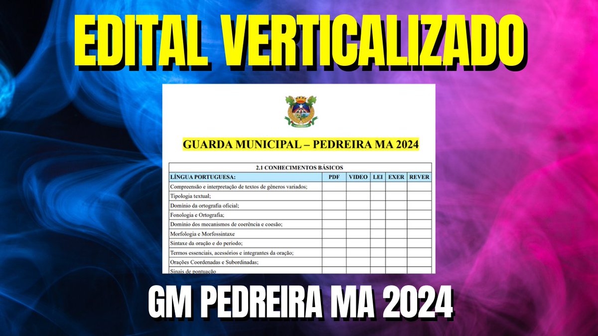 sereimembro's tweet photo. GUARDA MUNICIPAL – PEDREIRA MA 2024  - Edital Verticalizado https://t.co/Xqx0DxDZKD