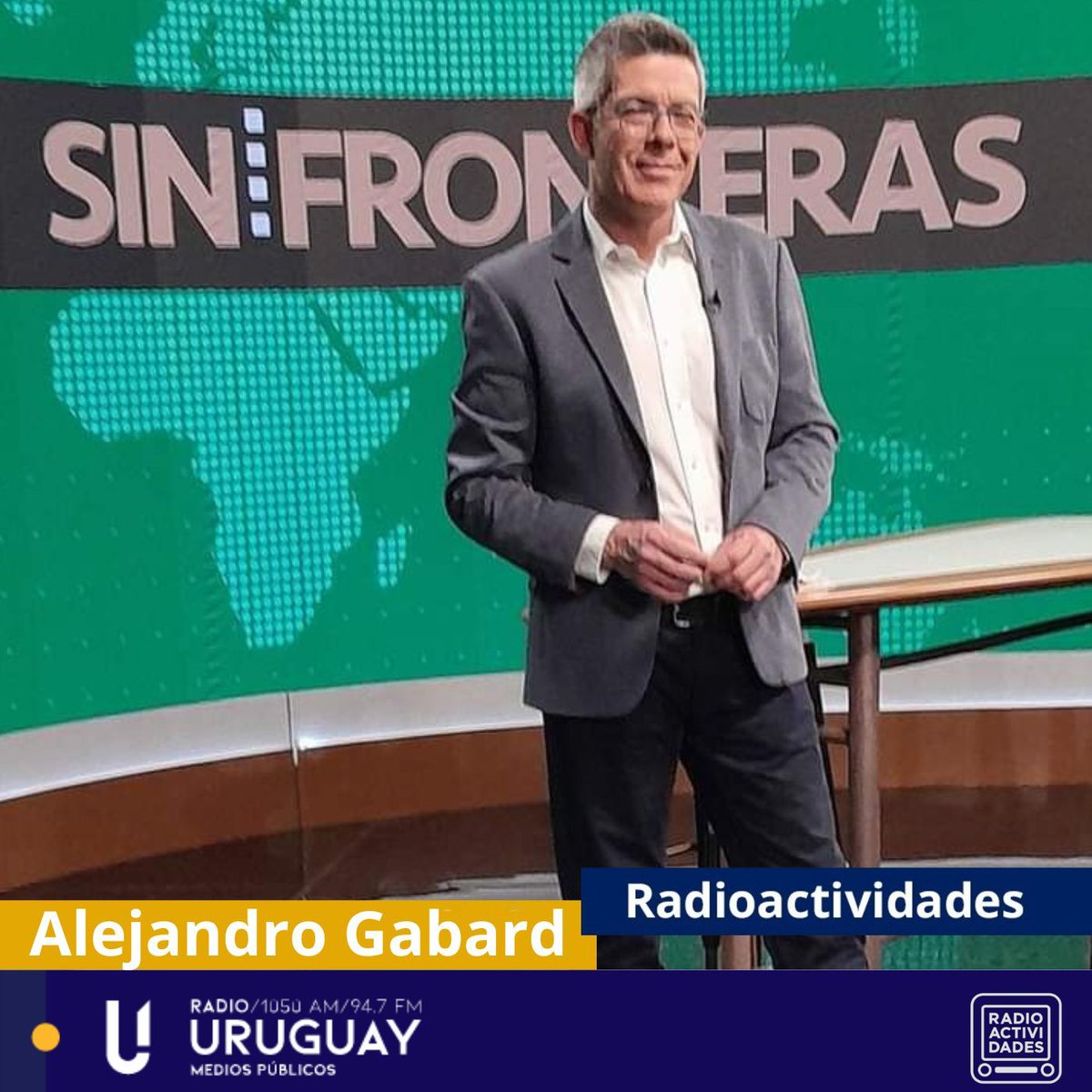 👉🏻 #FindeSemana #Radioactividades

🎙Alejandro Gabard y sus 42 años en la radio.
🎧 50 años de radio de Alejandro Apo.
1️⃣0️⃣0️⃣ años de Hugo Guerrero Marthineitz.

⏰️ #Mediodía.
📻 #RadioUruguay AM1050 FM94.7.
🇺🇾 Red Pública de FM para todo el país.
📲 Mediospublicos.uy
