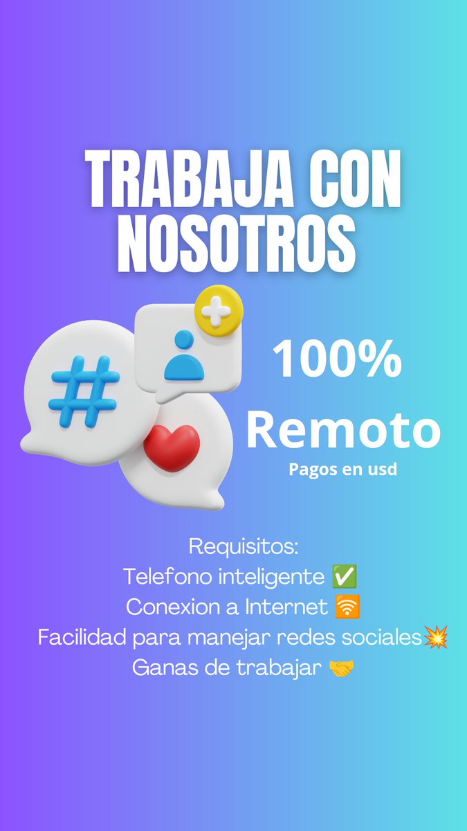 soyros_'s tweet photo. #Venezuela #TrabajoRemoto #empleoremoto #Caracas #maracay #Valencia #islademargarita #Bolivar al dm información 💥 https://t.co/nYFPurkbDf